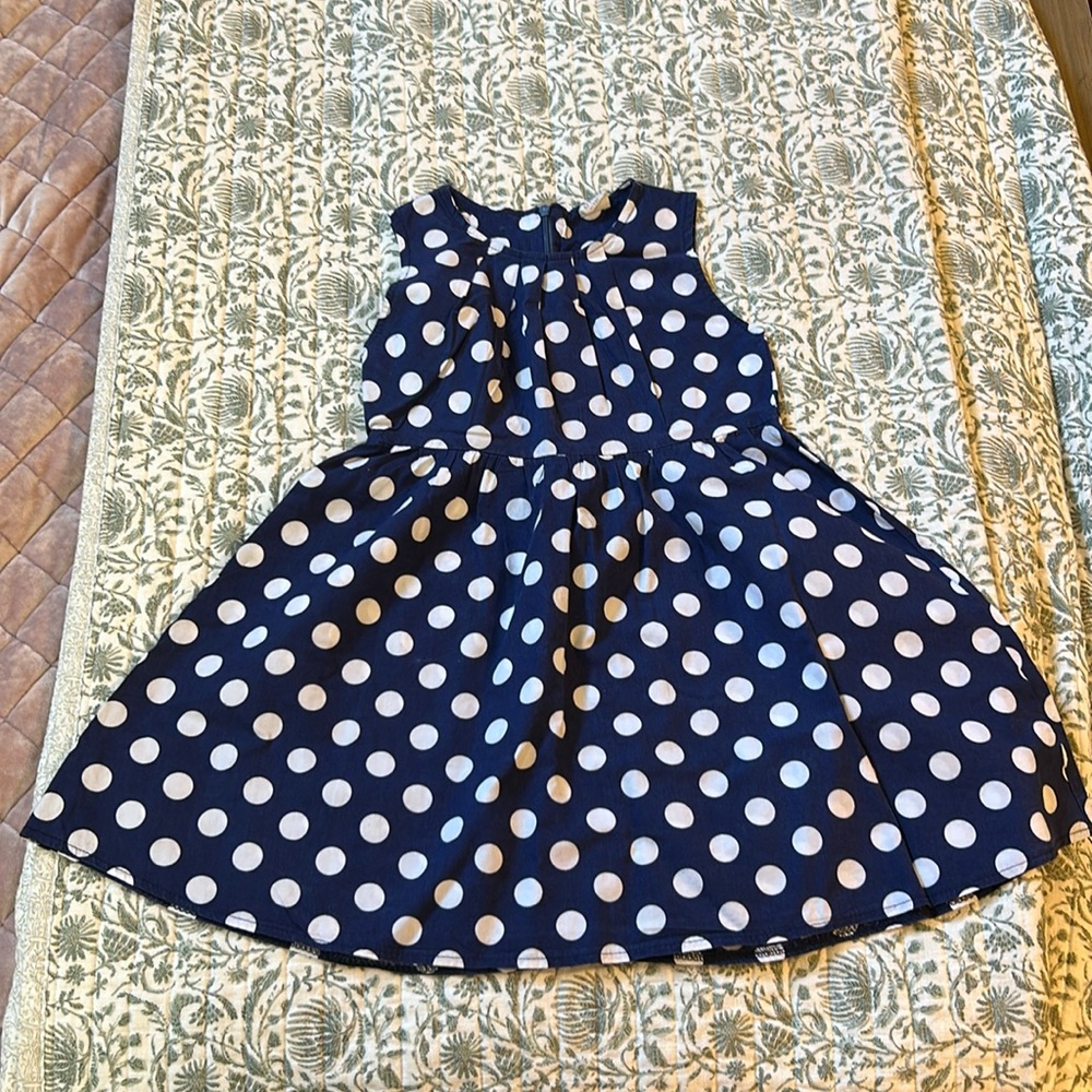 Adorable polka dot blue and white a-line dress size 5